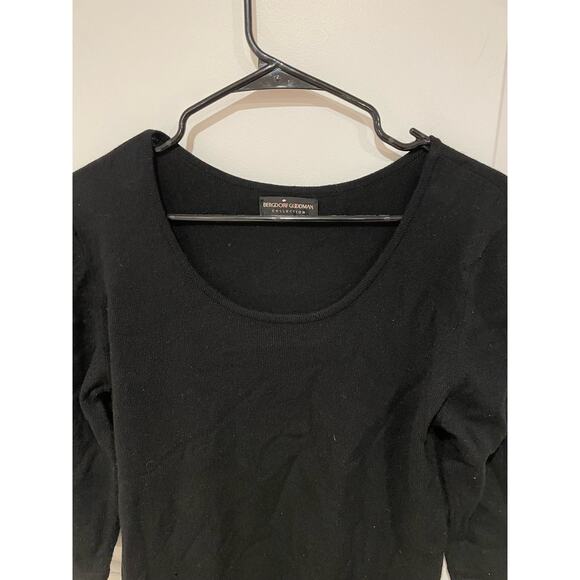 Bergdorf Goodman cashmere black sweater dress size medium - Picture 3 of 5